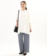 OLEFA35089 eur3(エウルキューブ) 【大きいサイズ】ポーラ2WAYブラウス ホワイト(90)