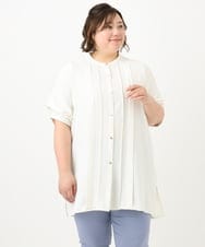 OLEFA35089 eur3(エウルキューブ) 【大きいサイズ】ポーラ2WAYブラウス ホワイト(90)