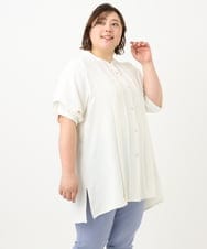 OLEFA35089 eur3(エウルキューブ) 【大きいサイズ】ポーラ2WAYブラウス ホワイト(90)