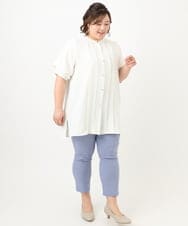 OLEFA35089 eur3(エウルキューブ) 【大きいサイズ】ポーラ2WAYブラウス ホワイト(90)