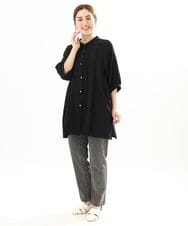 OLEFA35089 eur3(エウルキューブ) 【大きいサイズ】ポーラ2WAYブラウス ブラック(94)