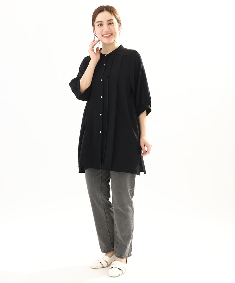 OLEFA35089 eur3(エウルキューブ) 【大きいサイズ】ポーラ2WAYブラウス ブラック(94)