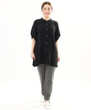 OLEFA35089 eur3(エウルキューブ) 【大きいサイズ】ポーラ2WAYブラウス ブラック(94)