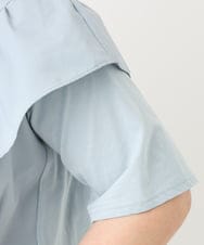 OLEFA36089 eur3(エウルキューブ) 【大きいサイズ】アシメラッフルチュニック ライトブルー(50)