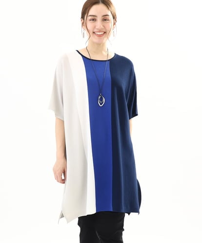 OLEFA37119 eur3 【大きいサイズ】ストライプチュニック