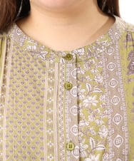 OLEFD01109 eur3(エウルキューブ) 【大きいサイズ】コットンノースリーブワンピース ライトイエロー