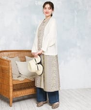 OLEFD01109 eur3(エウルキューブ) 【大きいサイズ】コットンノースリーブワンピース ライトイエロー