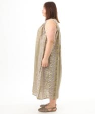 OLEFD01109 eur3(エウルキューブ) 【大きいサイズ】コットンノースリーブワンピース ライトイエロー