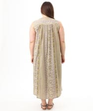 OLEFD01109 eur3(エウルキューブ) 【大きいサイズ】コットンノースリーブワンピース ライトイエロー