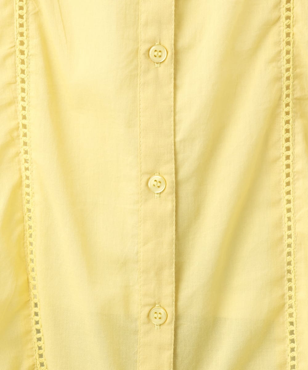 OLEFD02099 eur3(エウルキューブ) 【WEB先行販売】【大きいサイズ】ハシゴレースチュニック イエロー