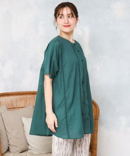 OLEFD02099 eur3 【WEB先行販売】【大きいサイズ】ハシゴレースチュニック