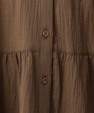 OLEFD03089 eur3(エウルキューブ) 【WEB先行販売】【大きいサイズ】コットンティアードブラウスチュニック ブラウン