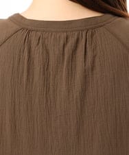 OLEFD03089 eur3(エウルキューブ) 【WEB先行販売】【大きいサイズ】コットンティアードブラウスチュニック ブラウン