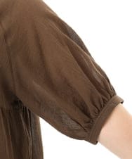 OLEFD03089 eur3(エウルキューブ) 【WEB先行販売】【大きいサイズ】コットンティアードブラウスチュニック ブラウン