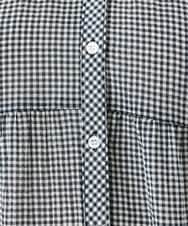 OLEFD03089 eur3(エウルキューブ) 【WEB先行販売】【大きいサイズ】コットンティアードブラウスチュニック ホワイト(ギンガム）