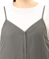 OLEFD15119 eur3(エウルキューブ) 【大きいサイズ】2WAYキャミワンピース ダークグレー