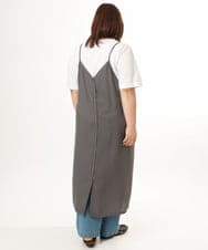 OLEFD15119 eur3(エウルキューブ) 【大きいサイズ】2WAYキャミワンピース ダークグレー