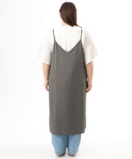 OLEFD15119 eur3(エウルキューブ) 【大きいサイズ】2WAYキャミワンピース ダークグレー