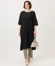 OLEFD15119 eur3(エウルキューブ) 【大きいサイズ】2WAYキャミワンピース ブラック