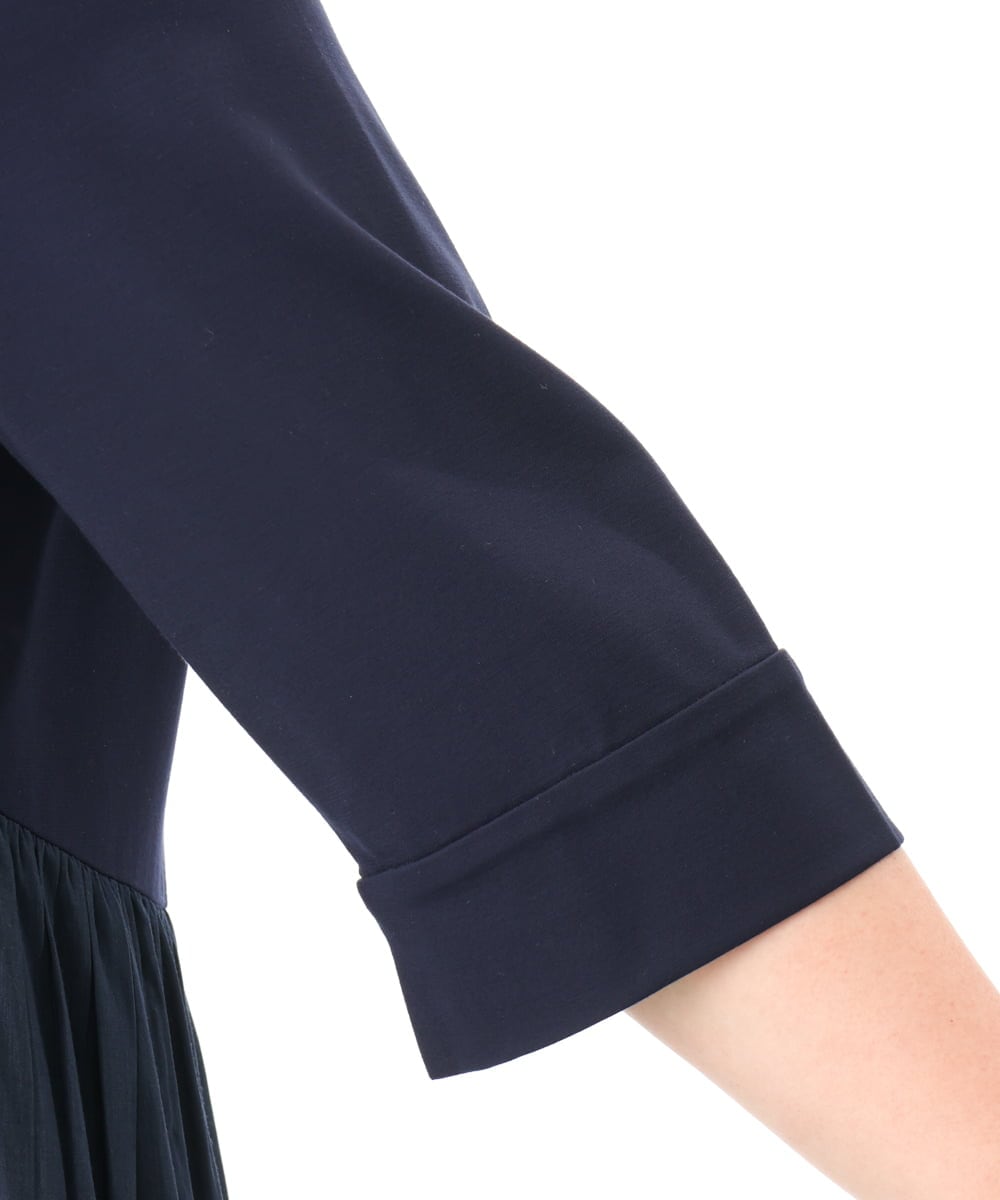 OLEFD16169 eur3(エウルキューブ) 【大きいサイズ】ジャージーコンビワンピース ネイビー