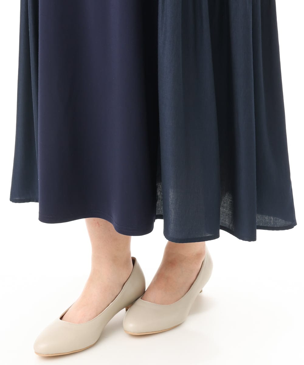 OLEFD16169 eur3(エウルキューブ) 【大きいサイズ】ジャージーコンビワンピース ネイビー