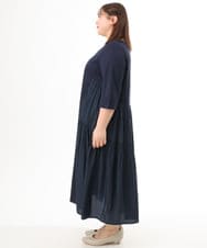 OLEFD16169 eur3(エウルキューブ) 【大きいサイズ】ジャージーコンビワンピース ネイビー