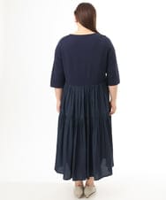 OLEFD16169 eur3(エウルキューブ) 【大きいサイズ】ジャージーコンビワンピース ネイビー