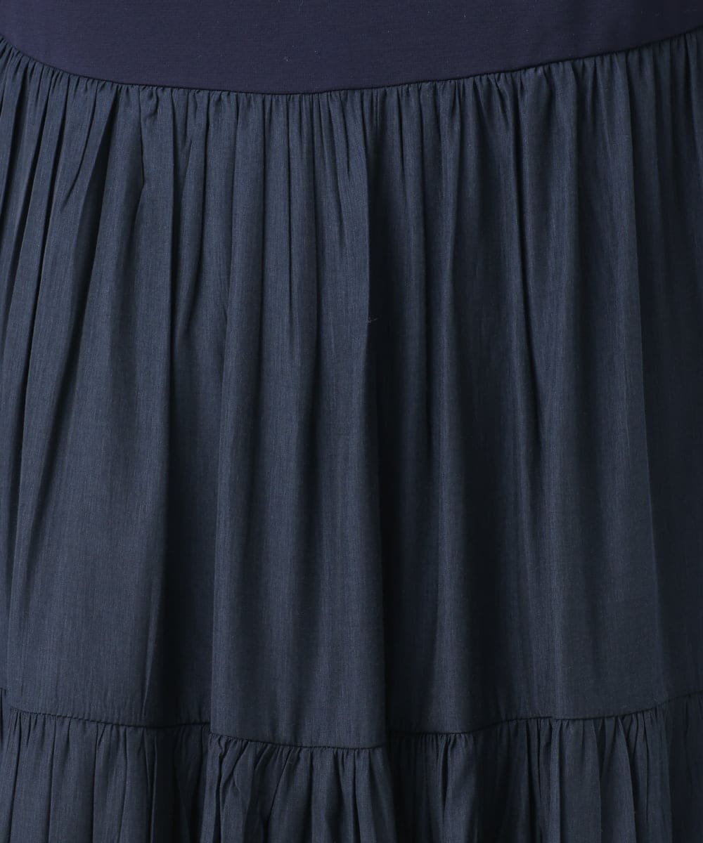 OLEFD16169 eur3(エウルキューブ) 【大きいサイズ】ジャージーコンビワンピース ネイビー