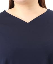 OLEFD16169 eur3(エウルキューブ) 【大きいサイズ】ジャージーコンビワンピース ネイビー