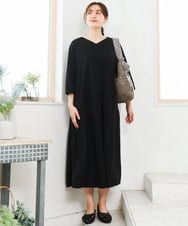 OLEFD16169 eur3(エウルキューブ) 【大きいサイズ】ジャージーコンビワンピース ブラック