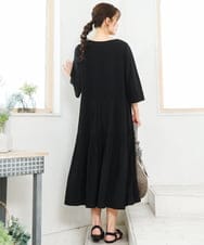 OLEFD16169 eur3(エウルキューブ) 【大きいサイズ】ジャージーコンビワンピース ブラック