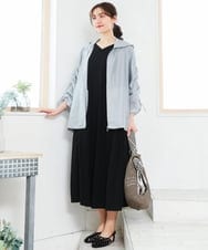 OLEFD16169 eur3(エウルキューブ) 【大きいサイズ】ジャージーコンビワンピース ブラック