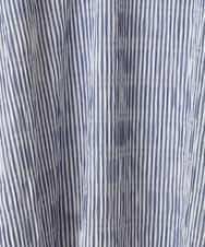 OLEFD18099 eur3(エウルキューブ) 【大きいサイズ】ドロップショルダーストライプワンピース ネイビー