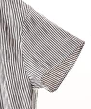 OLEFD18099 eur3(エウルキューブ) 【大きいサイズ】ドロップショルダーストライプワンピース ブラック