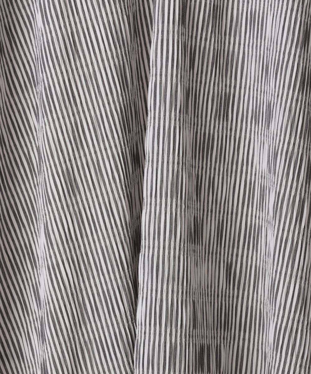 OLEFD18099 eur3(エウルキューブ) 【大きいサイズ】ドロップショルダーストライプワンピース ブラック