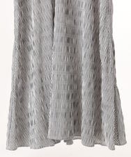 OLEFD18099 eur3(エウルキューブ) 【大きいサイズ】ドロップショルダーストライプワンピース ブラック