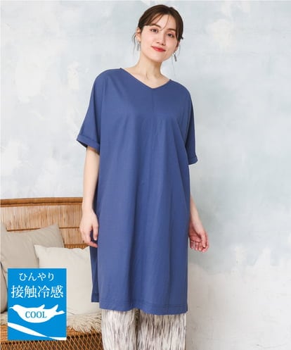 OLEFD19099 eur3 【WEB先行販売】【大きいサイズ/接触冷感】ボクシーシルエットチュニック