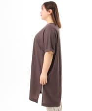 OLEFD19099 eur3(エウルキューブ) 【WEB先行販売】【大きいサイズ/接触冷感】ボクシーシルエットチュニック ブラウン