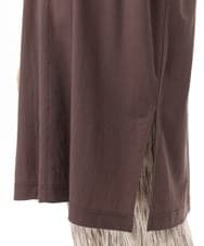 OLEFD19099 eur3(エウルキューブ) 【WEB先行販売】【大きいサイズ/接触冷感】ボクシーシルエットチュニック ブラウン