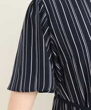 OLEFP25120 eur3(エウルキューブ) 【大きいサイズ/11号サイズあり】マルチストライプワンピース ネイビー(57)