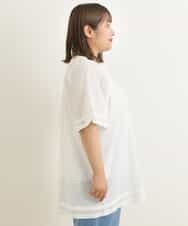 OLEFP26080 eur3(エウルキューブ) 【大きいサイズ】ナチュラルレースコットンチュニック アイボリー(80)