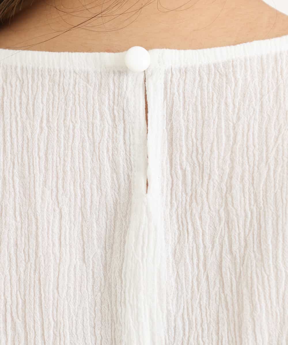 OLEFP26080 eur3(エウルキューブ) 【大きいサイズ】ナチュラルレースコットンチュニック アイボリー(80)