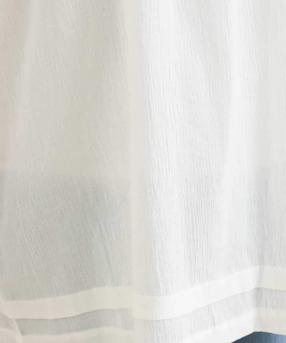 OLEFP26080 eur3(エウルキューブ) 【大きいサイズ】ナチュラルレースコットンチュニック アイボリー(80)