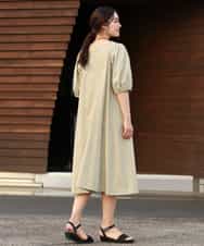 OLEFP28080 eur3(エウルキューブ) 【大きいサイズ】ランタンスリーブカットソーワンピース ライトグリーン(30)