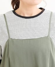 OLEFS18120 eur3(エウルキューブ) 【大きいサイズ】キャミワンピース カーキ(36)