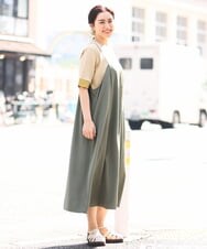OLEFS18120 eur3(エウルキューブ) 【大きいサイズ】キャミワンピース カーキ(36)