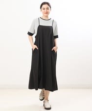 OLEFS18120 eur3(エウルキューブ) 【大きいサイズ】キャミワンピース ブラック(94)
