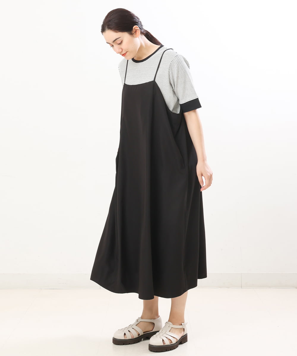 OLEFS18120 eur3(エウルキューブ) 【大きいサイズ】キャミワンピース ブラック(94)
