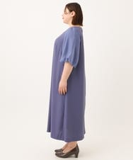 OLEGA24159 eur3(エウルキューブ) 【WEB先行販売】【大きいサイズ/11号サイズあり】シアースリーブワンピース ブルー(55)