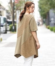 OLEGA25099 eur3(エウルキューブ) 【WEB先行販売】【大きいサイズ】ぽこぽこイレヘムチュニック カーキ(36)